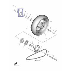 Yamaha ABS sensor rotor rear wheel YZF-R6 17>