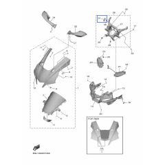 YAMAHA PLATE, MIRROR FITTING 1