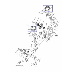 Yamaha OEM piston ring set YZF-R3 15>