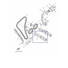 Yamaha OEM exhaust camshaft YZF-R3 15>