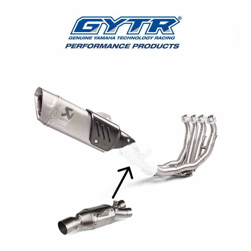 GYTR Akrapovic stainless steel/titanium exhaust system with mid muffler