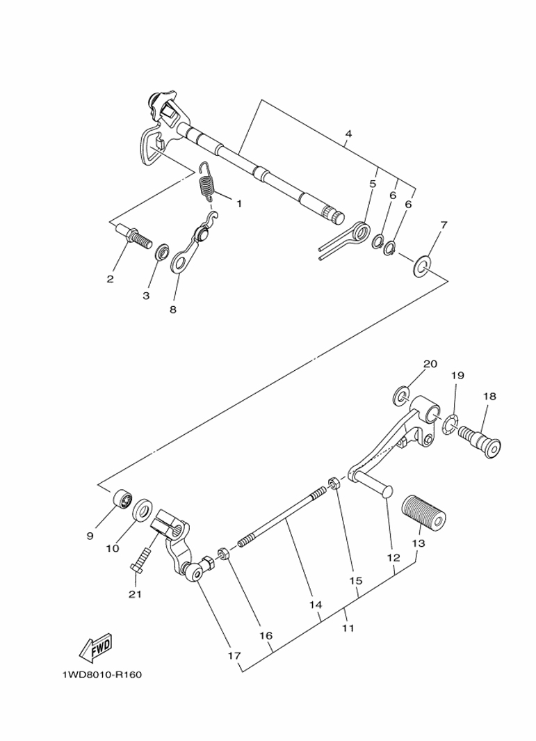 YAMAHA YZF-R3 (2019-2021) - SHIFT SHAFT | Tenkateracingproducts.com