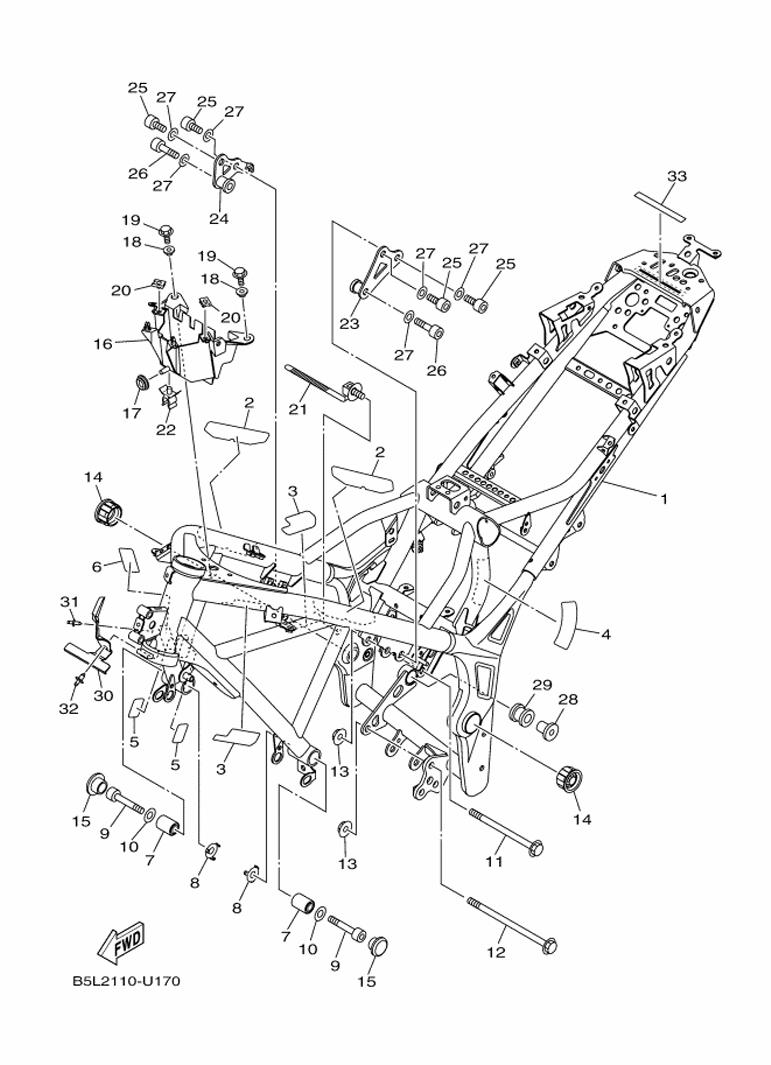 YAMAHA YZF-R3 (2019-2021) - FRAME | Tenkateracingproducts.com