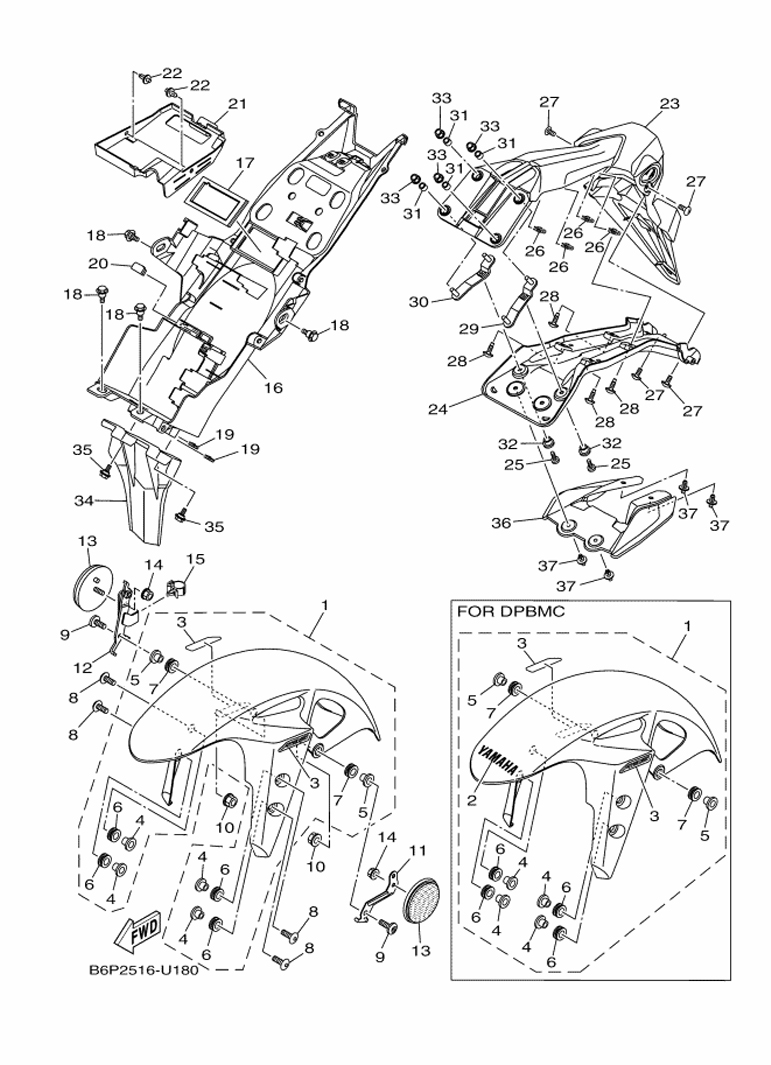 YAMAHA YZF-R3 (2019-2021) - FENDER | Tenkateracingproducts.com