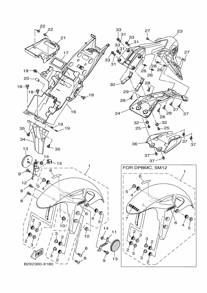 YAMAHA YZF-R3 (2022-2024) - FENDER | Tenkateracingproducts.com