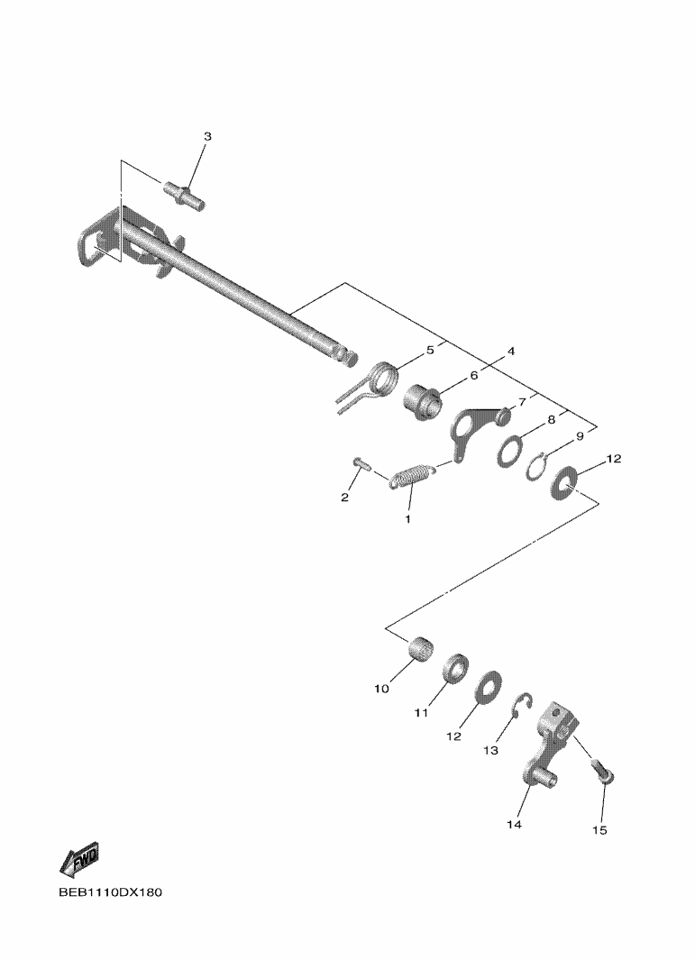 YAMAHA YZF-R7 (2022-2024) - SHIFT SHAFT | Tenkateracingproducts.com