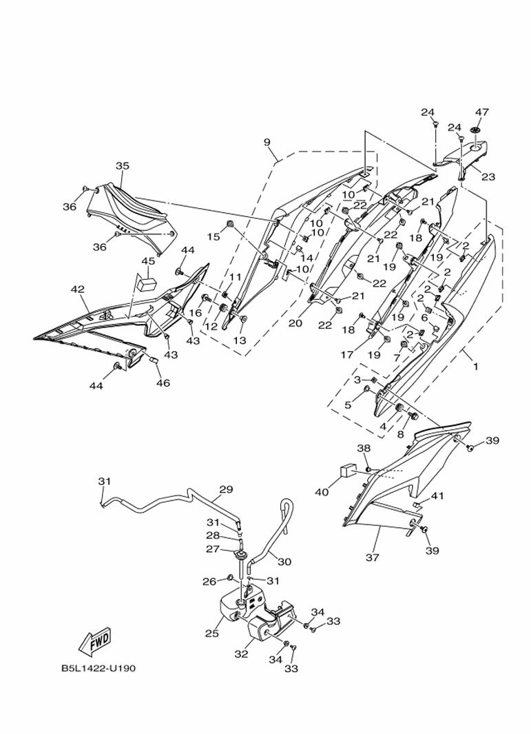 YAMAHA YZF-R3 (2019-2021) - SIDE COVER | Tenkateracingproducts.com