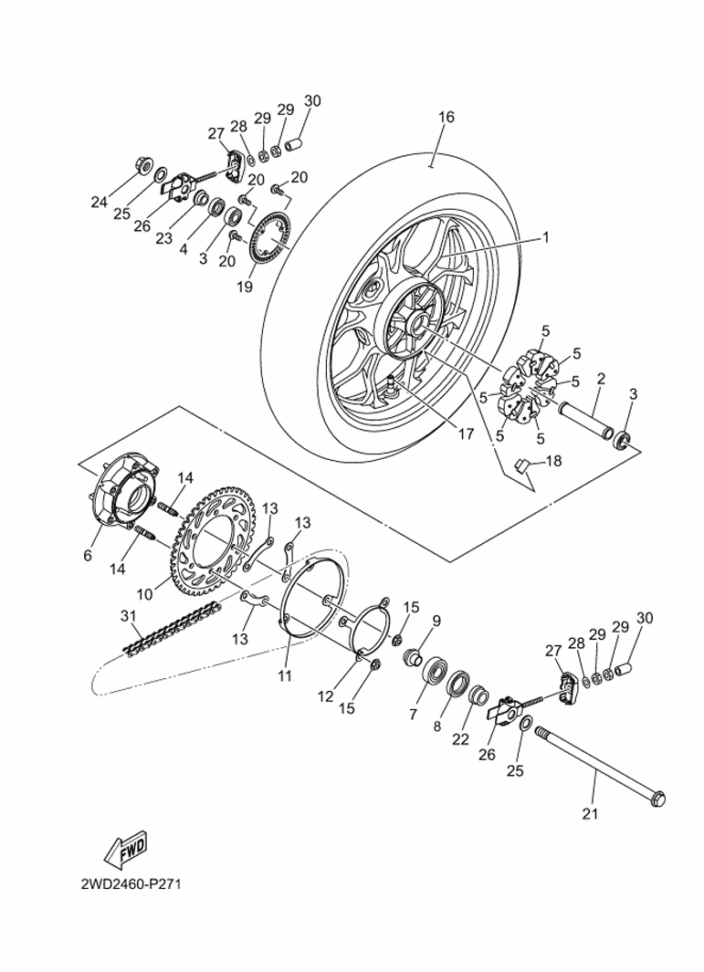 YAMAHA YZF-R3 (2019-2021) - REAR WHEEL | Tenkateracingproducts.com