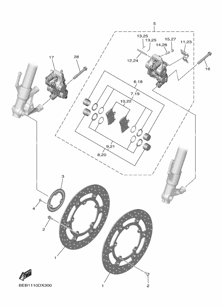 YAMAHA YZF-R7 (2022-2024) - FRONT BRAKE CALIPER | Tenkateracingproducts.com