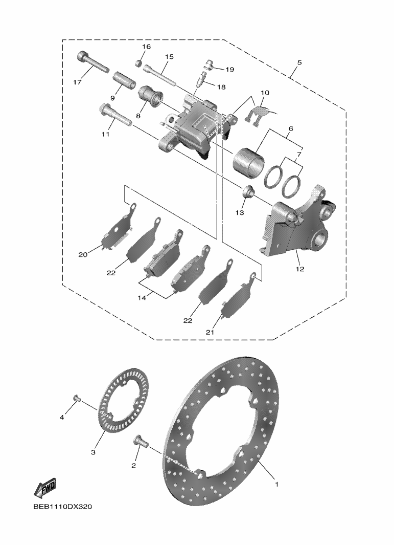 YAMAHA YZF-R7 (2022-2024) - REAR BRAKE CALIPER | Tenkateracingproducts.com