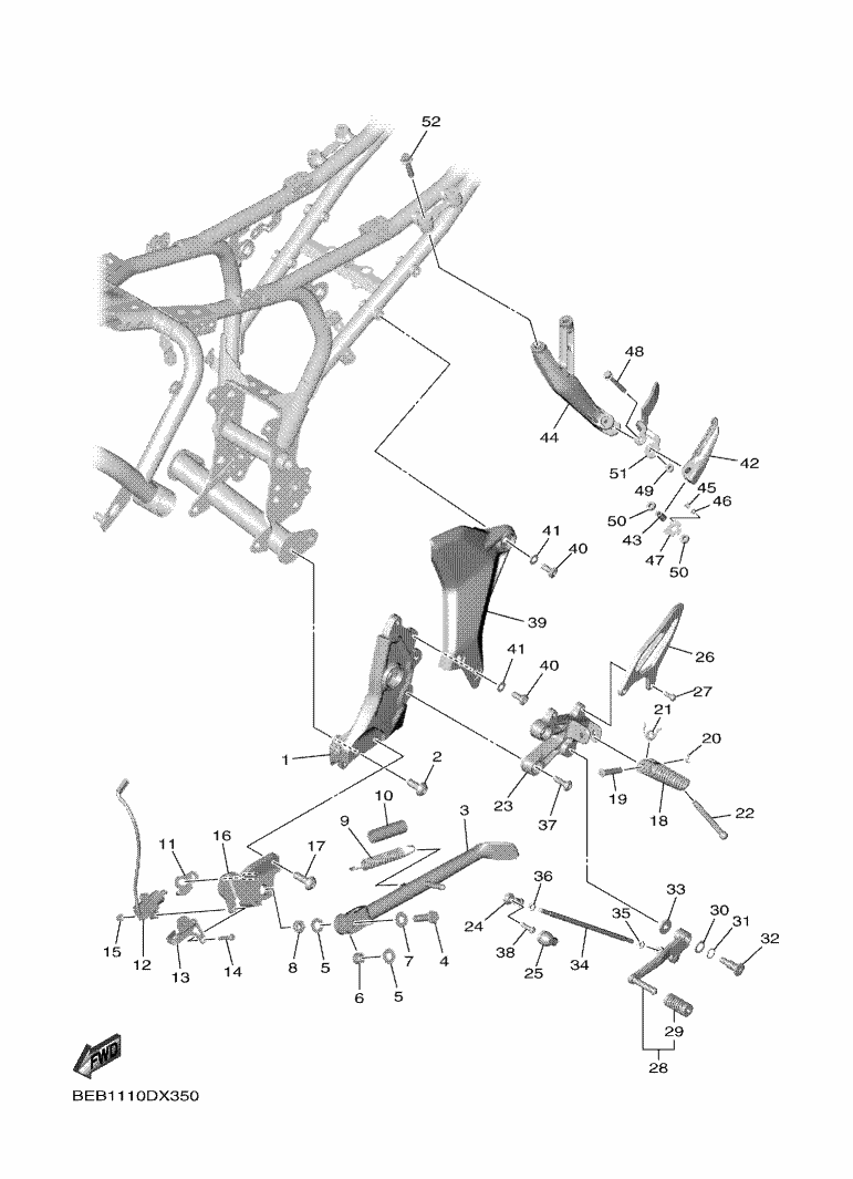 YAMAHA YZF-R7 (2022-2024) - STAND FOOTREST | Tenkateracingproducts.com