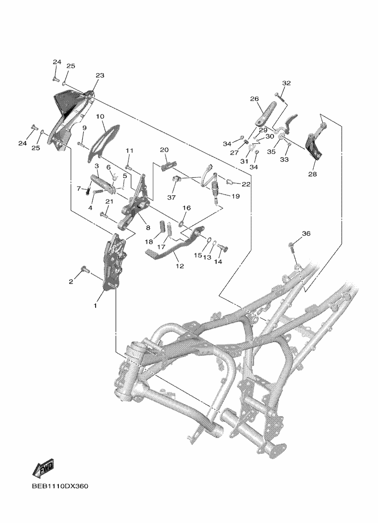 YAMAHA YZF-R7 (2022-2024) - STAND FOOTREST 2 | Tenkateracingproducts.com