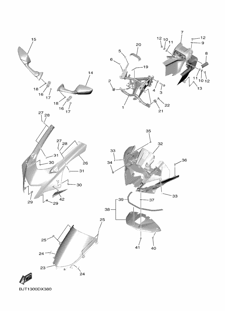 YAMAHA YZF-R7 (2022-2024) - COWLING 1 | Tenkateracingproducts.com