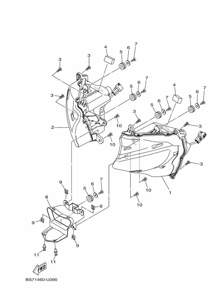 YAMAHA YZF-R3 (2019-2021) - HEADLIGHT | Tenkateracingproducts.com