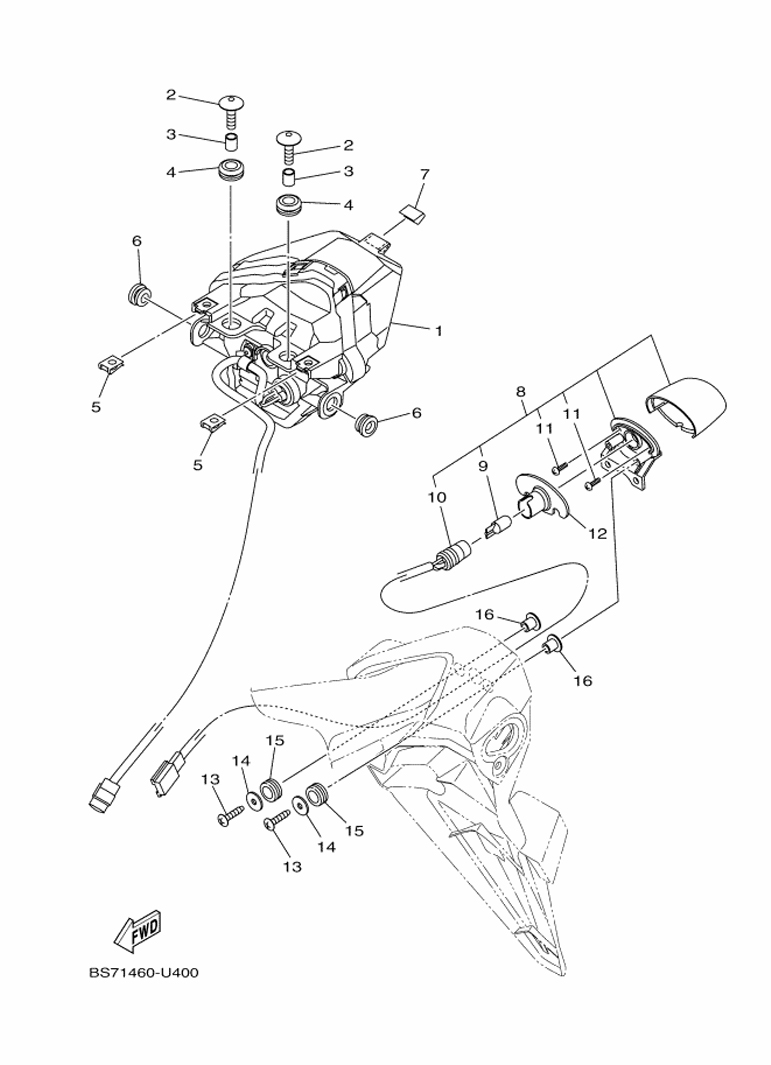 YAMAHA YZF-R3 (2019-2021) - TAILLIGHT | Tenkateracingproducts.com