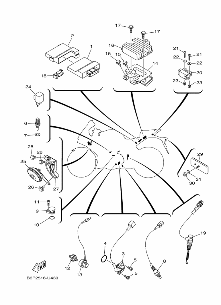 YAMAHA YZF-R3 (2019-2021) - ELECTRICAL 2 | Tenkateracingproducts.com