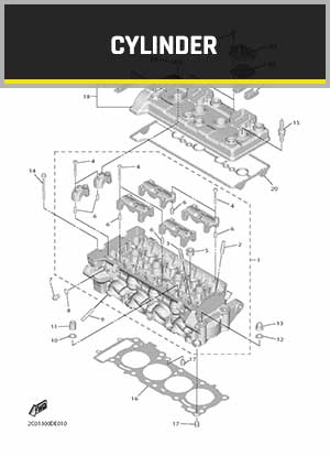 YAMAHA YZF-R6 RJ27 (2017-2021) OEM CYLINDER PARTS | Tenkateracingproducts.com