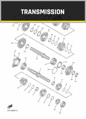 YAMAHA YZF-R6 RJ27 (2017-2021) OEM TRANSMISSION PARTS | Tenkateracingproducts.com