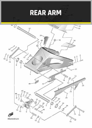 YAMAHA YZF-R6 RJ27 (2017-2021) OEM REAR ARM PARTS | Tenkateracingproducts.com