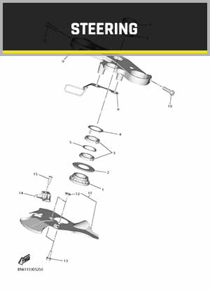 YAMAHA YZF-R6 RJ27 (2017-2021) OEM STEERING PARTS | Tenkateracingproducts.com