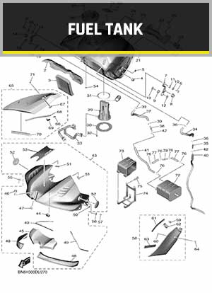 YAMAHA YZF-R6 RJ27 (2017-2021) OEM FUEL TANK PARTS | Tenkateracingproducts.com