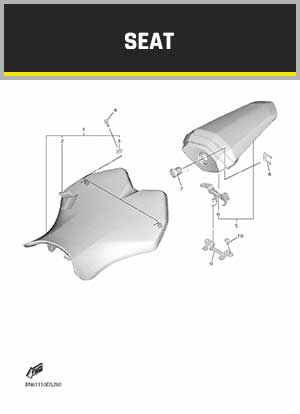 YAMAHA YZF-R6 RJ27 (2017-2021) OEM SEAT PARTS | Tenkateracingproducts.com