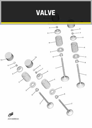 YAMAHA YZF-R6 RJ27 (2017-2021) OEM VALVE PARTS | Tenkateracingproducts.com