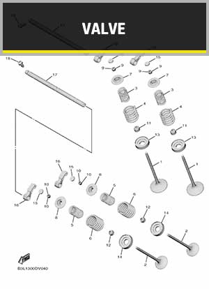 YAMAHA YZF-R1 RN65 (2020-2024) OEM VALVE PARTS | Tenkateracingproducts.com