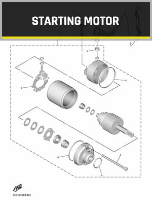 YAMAHA YZF-R6 RJ27 (2017-2021) OEM STARTING MOTOR PARTS | Tenkateracingproducts.com