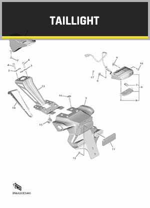 YAMAHA YZF-R6 RJ27 (2017-2021) OEM TAILLIGHT PARTS | Tenkateracingproducts.com