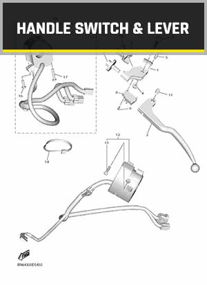 YAMAHA YZF-R6 RJ27 (2017-2021) OEM HANDLE SWITCH & LEVER PARTS | Tenkateracingproducts.com