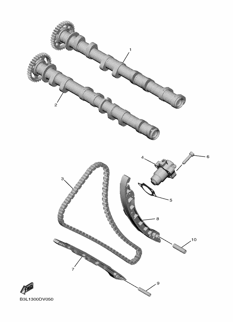 Yamaha YZF-R1 RN65 Camshaft & chain OEM Parts | Tenkateracingproducts.com