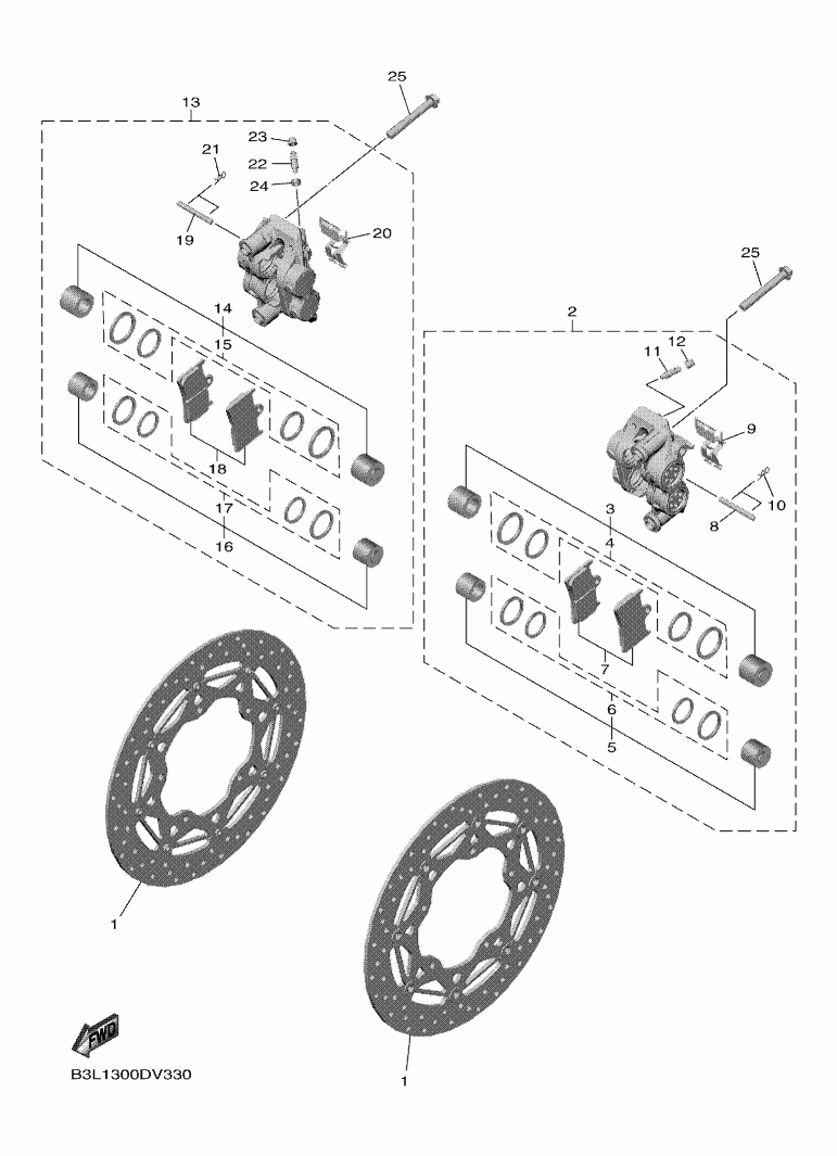 Yamaha YZF-R1 RN65 Front Brake Caliper OEM Parts | Tenkateracingproducts.com