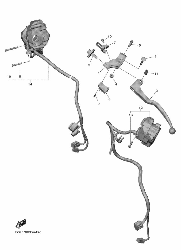 Yamaha YZF-R1 RN65 Handle Switch & Lever OEM Parts | Tenkateracingproducts.com