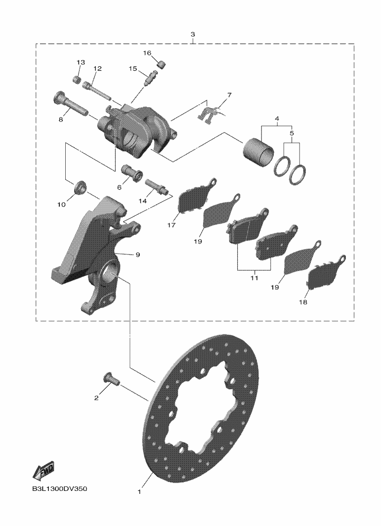 Yamaha YZF-R1 RN65 Rear Brake Caliper OEM Parts | Tenkateracingproducts.com