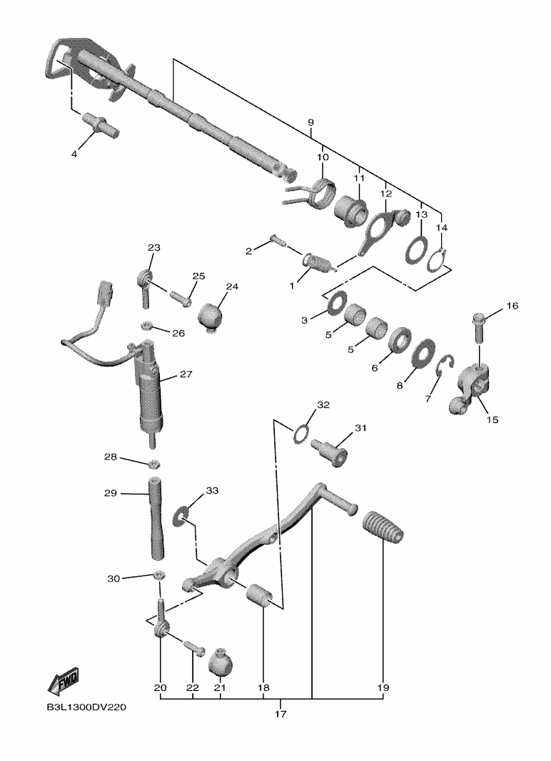 Yamaha YZF-R1 RN65 Shift Shaft OEM Parts | Tenkateracingproducts.com