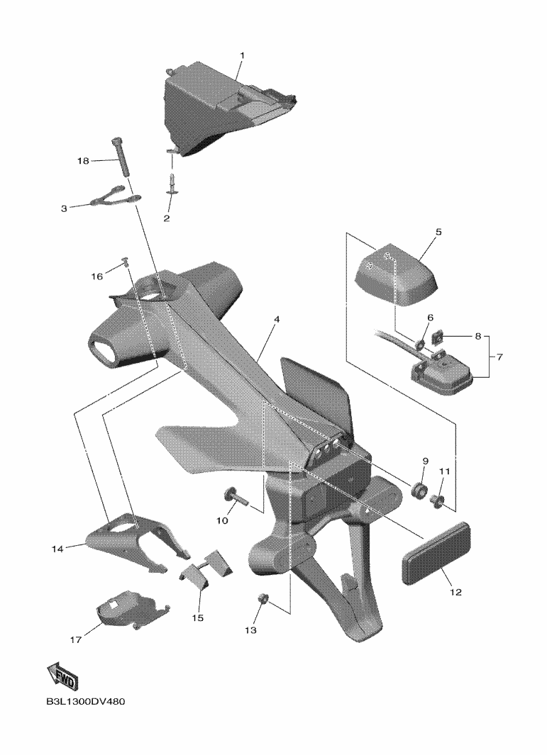 Yamaha YZF-R1 RN65 Taillight OEM Parts | Tenkateracingproducts.com