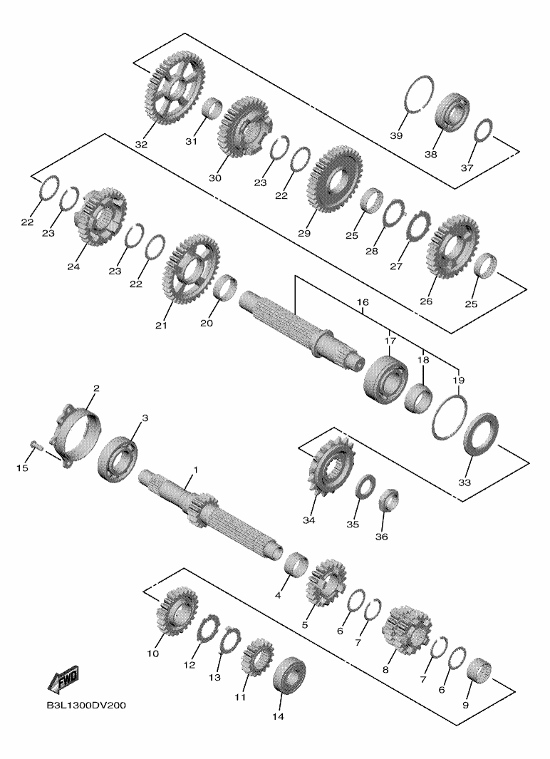 Yamaha YZF-R1 RN65 Transmission OEM Parts | Tenkateracingproducts.com