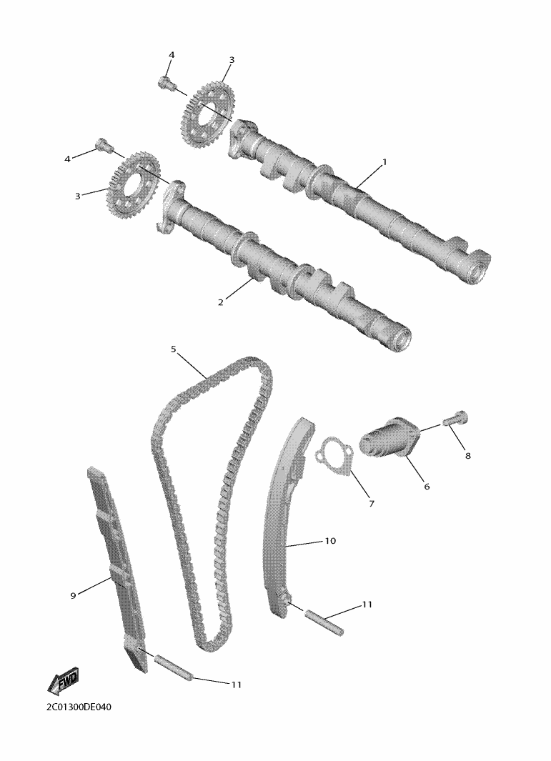 Yamaha YZF-R6 RJ27 Camshaft & Chain OEM Parts | Tenkateracingproducts.com