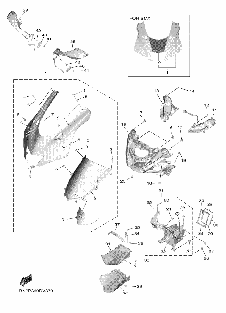 Yamaha YZF-R6 RJ27 Cowling 1 OEM Parts | Tenkateracingproducts.com