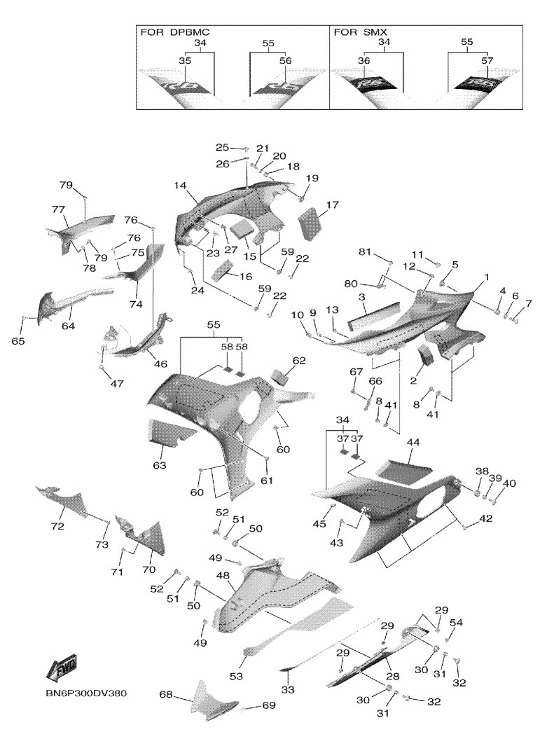 Yamaha YZF-R6 RJ27 Cowling 2 OEM Parts | Tenkateracingproducts.com