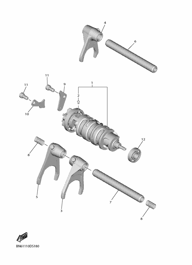 Yamaha YZF-R6 RJ27 Shift Cam & Fork OEM Parts | Tenkateracingproducts.com