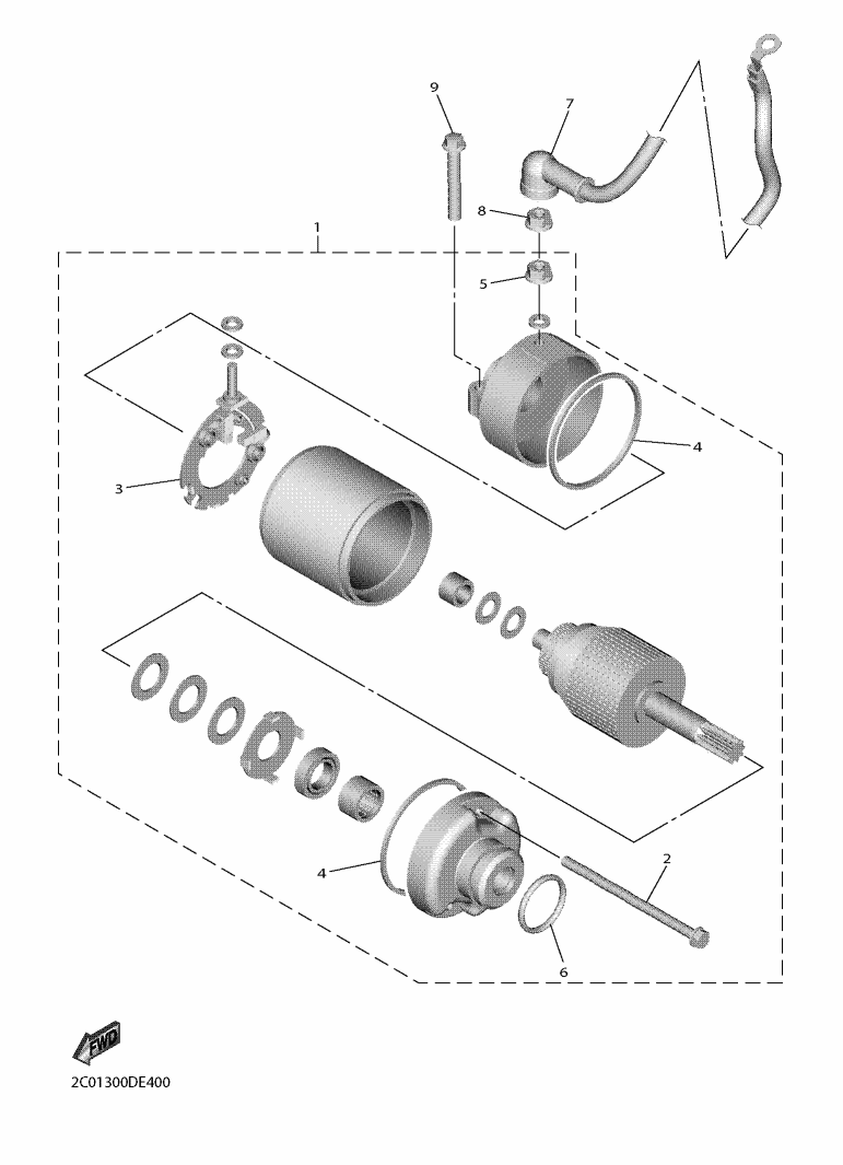 Yamaha YZF-R6 RJ27 Starting Motor OEM Parts | Tenkateracingproducts.com